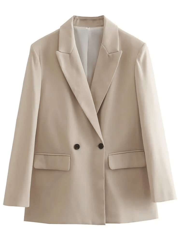 Long Blazer Women Masculine Blazer Woman Double Breasted Jacket Women Long Sleeve Blazers for Women Coat