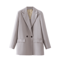 Long Blazer Women Masculine Blazer Woman Double Breasted Jacket Women Long Sleeve Blazers for Women Coat
