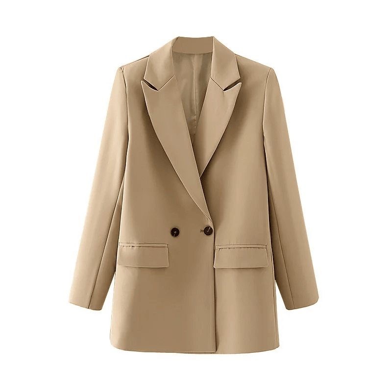 Long Blazer Women Masculine Blazer Woman Double Breasted Jacket Women Long Sleeve Blazers for Women Coat