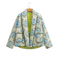 Women’s Casual Versatile Loose Polo Cardigan Printed Cotton Coat