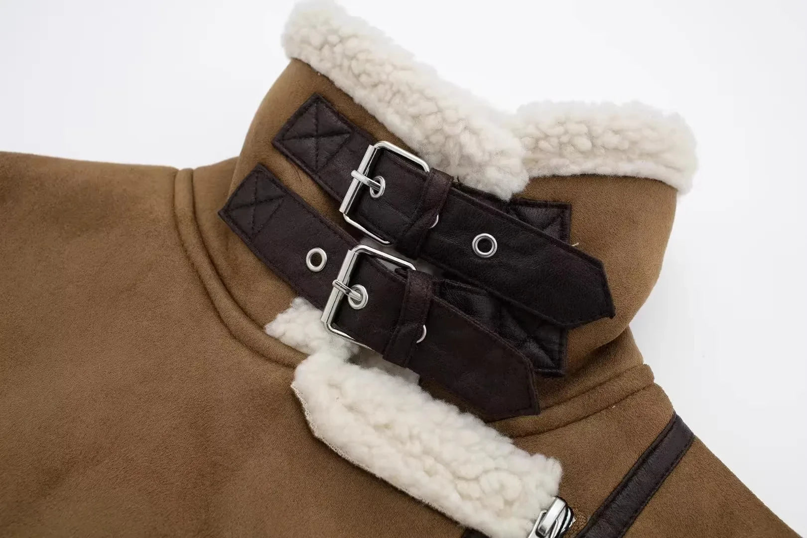 Autumn New Stand Collar Fur One Double-Sided Short Vest For Women's Coat Warm And Thick