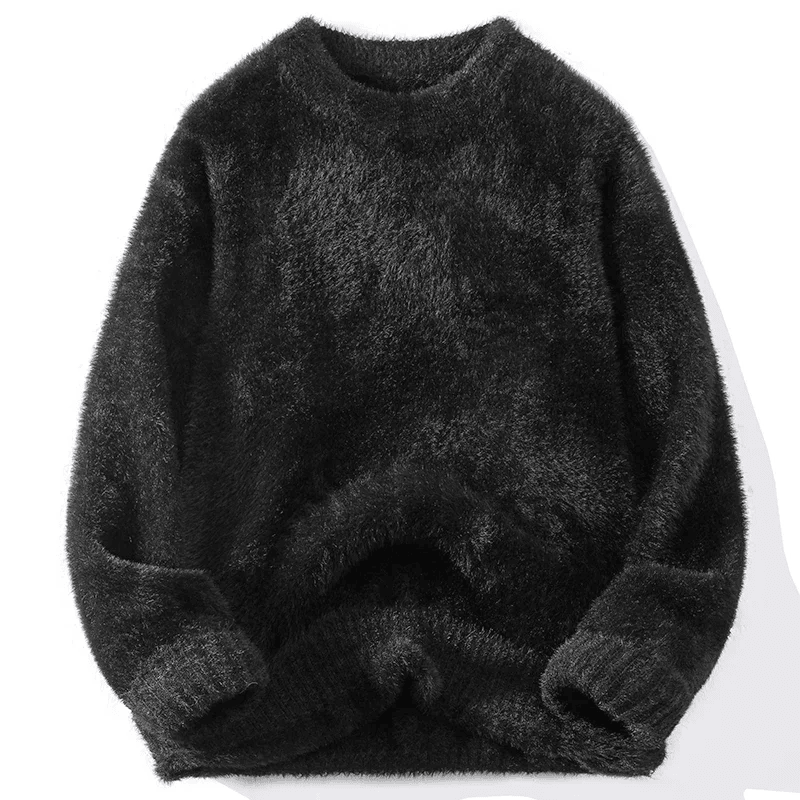 Sweater Men's Autumn Winter Solid Color Sweater Senior Sense Casual Comfort Top Men's