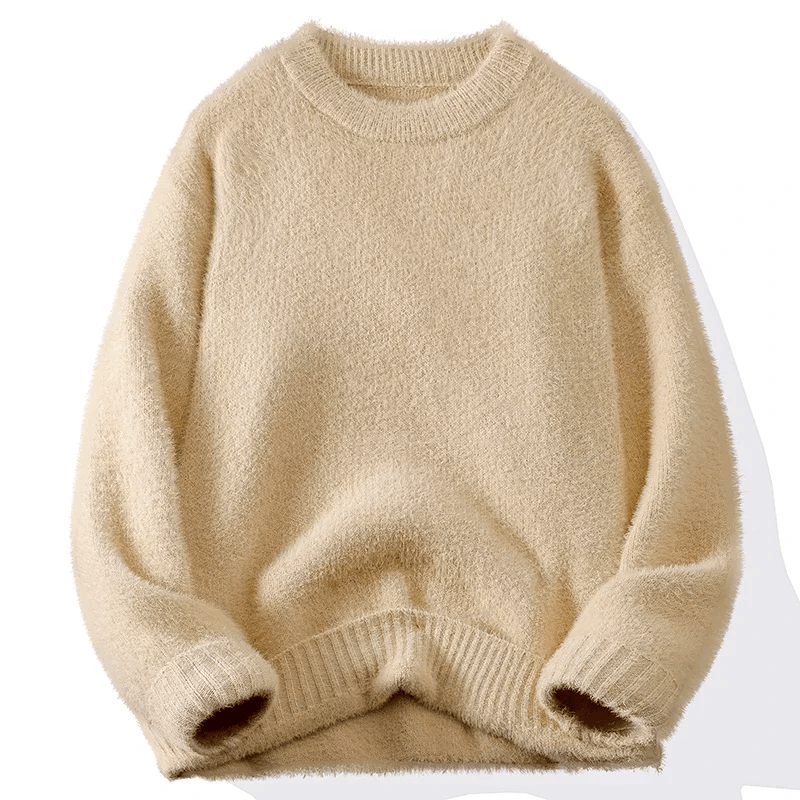 Sweater Men's Autumn Winter Solid Color Sweater Senior Sense Casual Comfort Top Men's