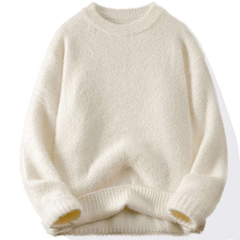Sweater Men's Autumn Winter Solid Color Sweater Senior Sense Casual Comfort Top Men's