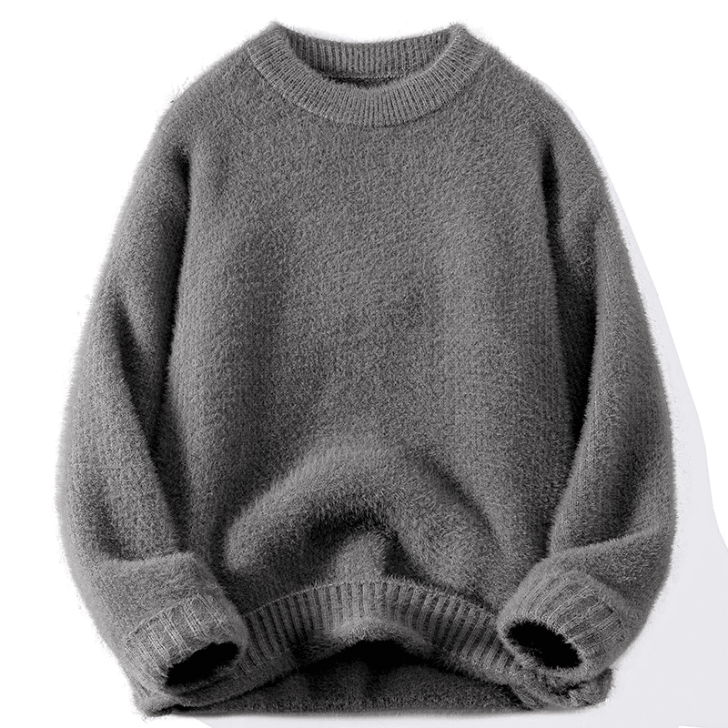 Sweater Men's Autumn Winter Solid Color Sweater Senior Sense Casual Comfort Top Men's