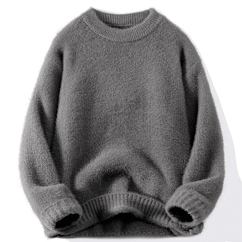 Sweater Men's Autumn Winter Solid Color Sweater Senior Sense Casual Comfort Top Men's