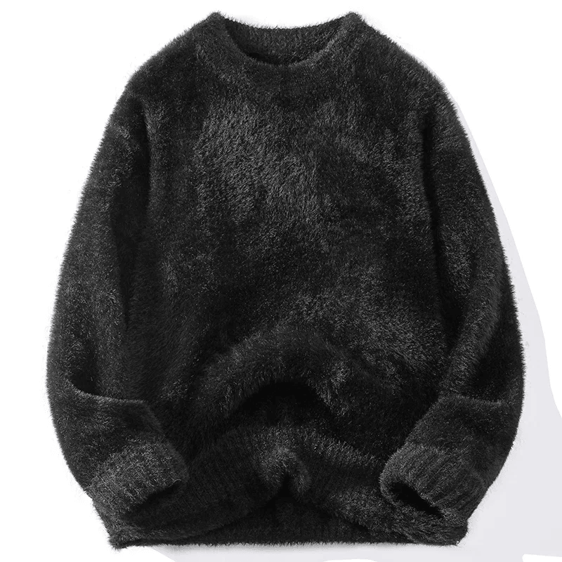 Sweater Men's Autumn Winter Solid Color Sweater Senior Sense Casual Comfort Top Men's