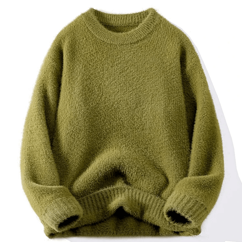Sweater Men's Autumn Winter Solid Color Sweater Senior Sense Casual Comfort Top Men's