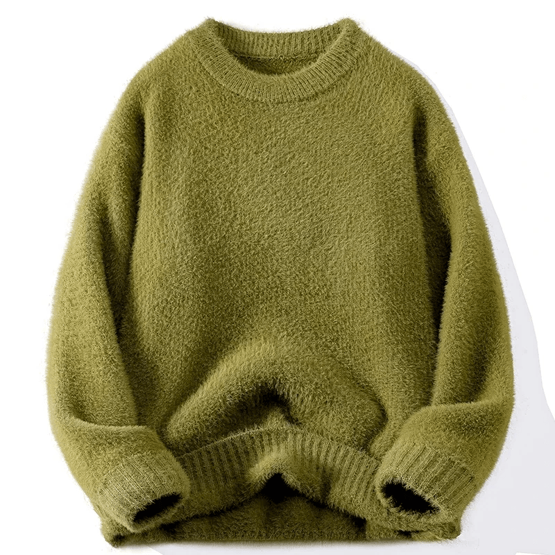 Sweater Men's Autumn Winter Solid Color Sweater Senior Sense Casual Comfort Top Men's