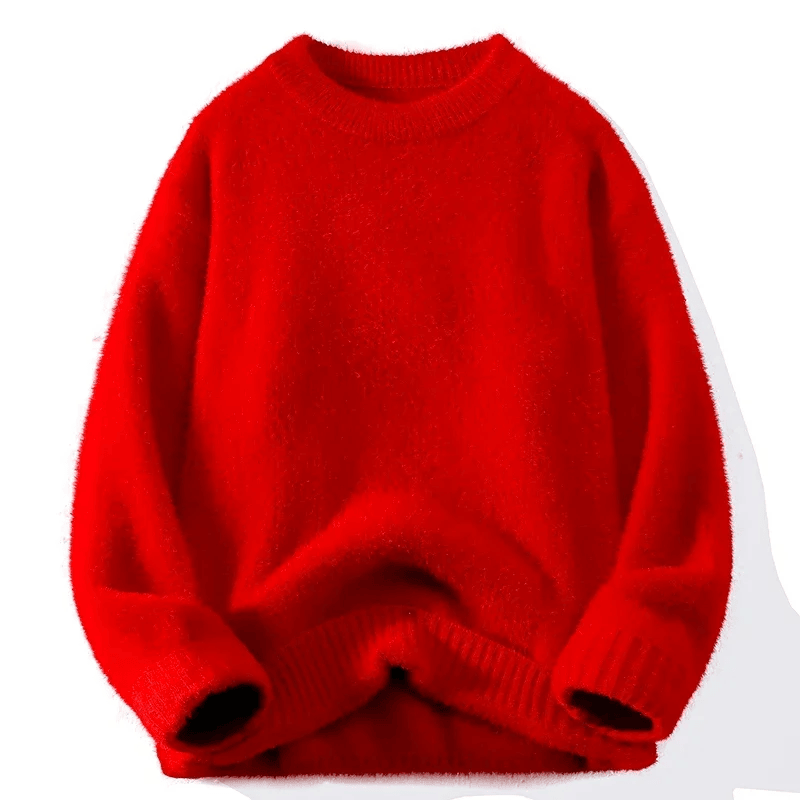 Sweater Men's Autumn Winter Solid Color Sweater Senior Sense Casual Comfort Top Men's