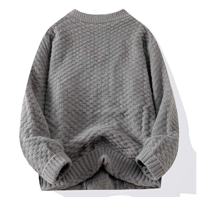 Twist Sweater Cardigan Men Autumn Winter Lazy Casual Loose Top
