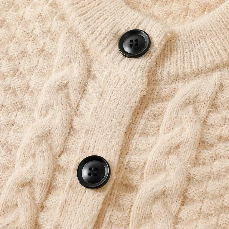 Twist Sweater Cardigan Men Autumn Winter Lazy Casual Loose Top