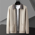 Cardigan Men Knitting Sweaterscoat Spring Autumn Casual Sweater Jackets Solid Turn Down Collar Knitted Cardigan