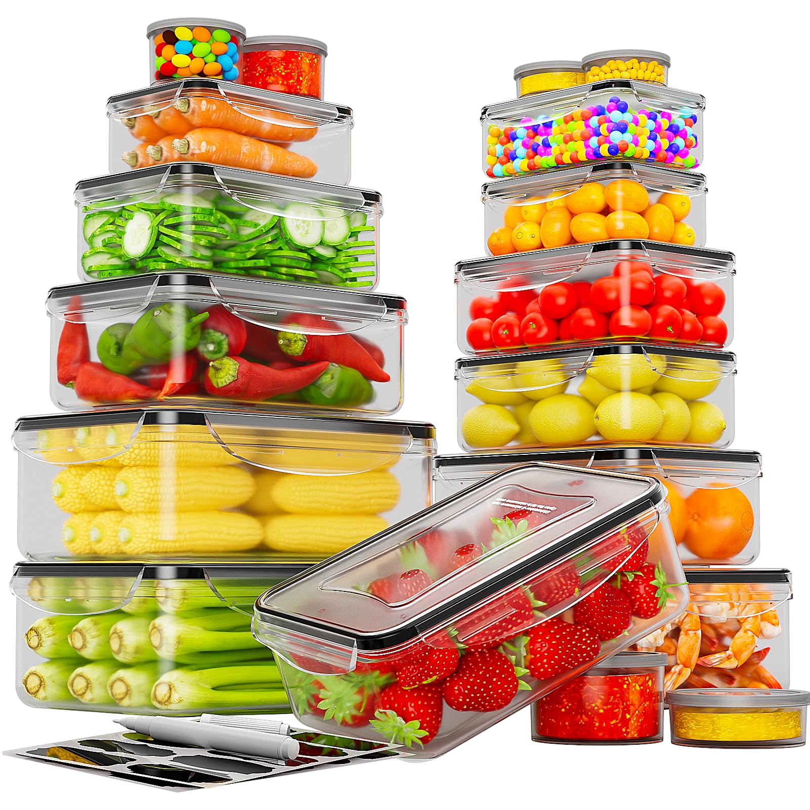 36 PCS Food Storage Containers