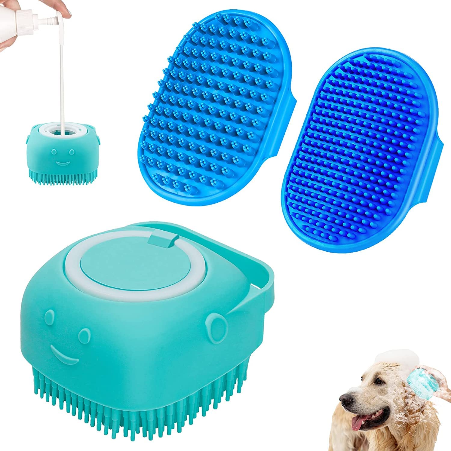 3PCS Dog Bath Brush